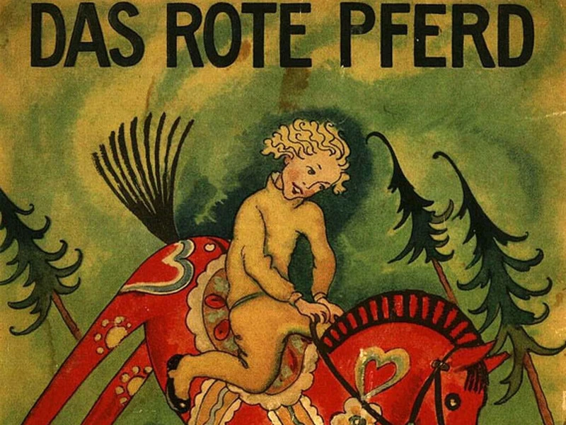 1879-Elsa Hammar-Moeschlin - Copertina di The Red Horse. Un libro per bambini